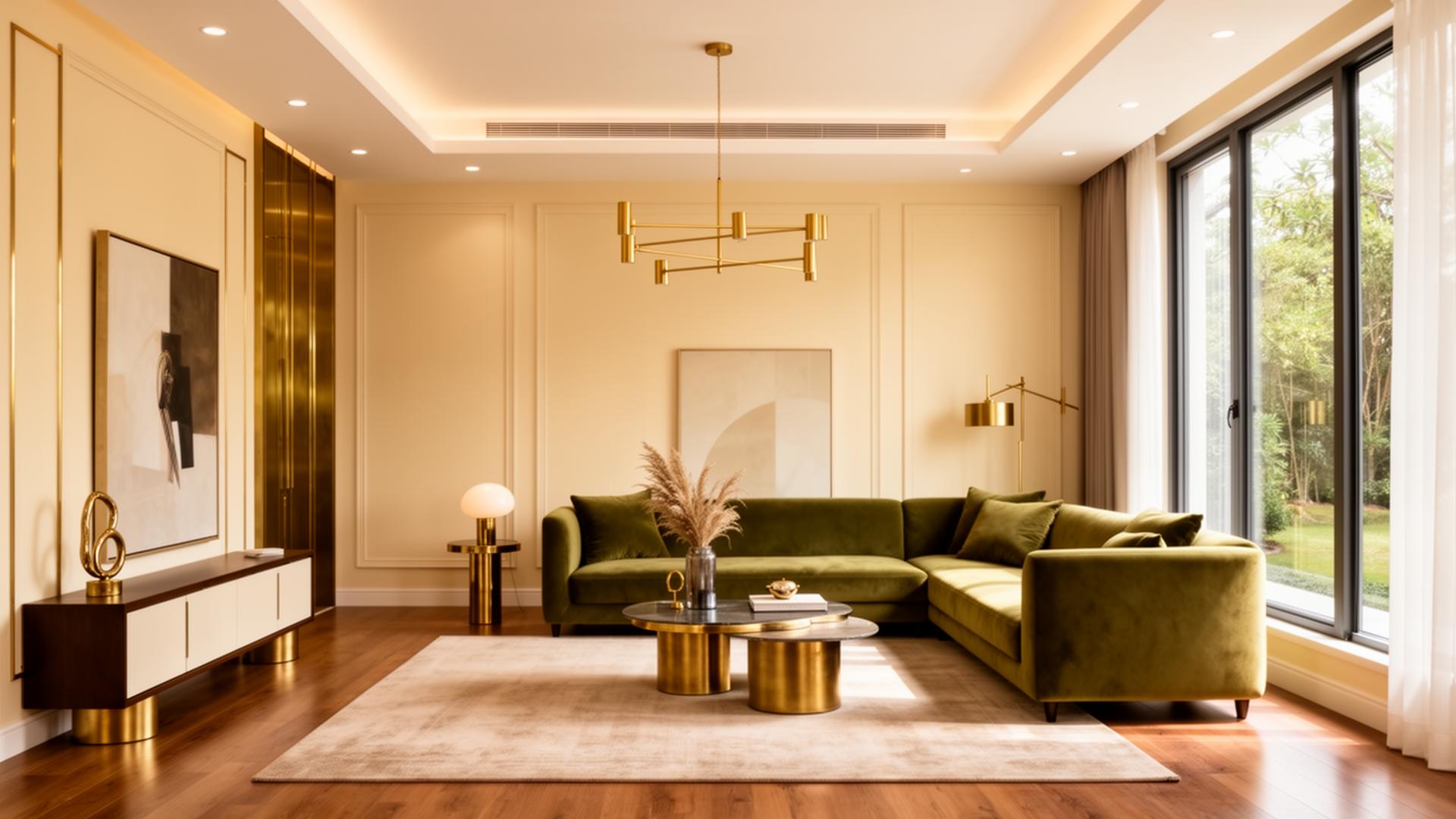 Nội thất hiện đại ấm áp LuckySpace